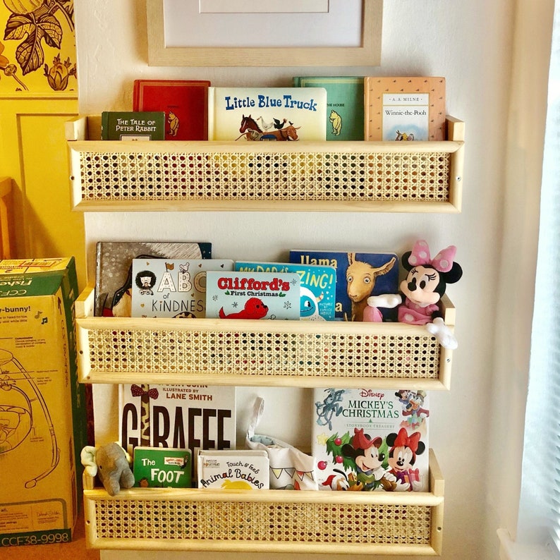 Nursery Room Floating Wall Shelf Montessori Kids Bookshelf Etsy