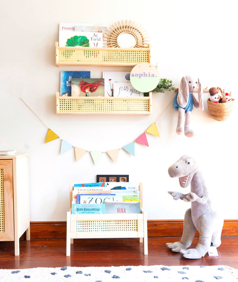 Nursery Room Floating Wall Shelf Montessori Kids Bookshelf Etsy