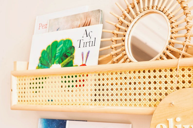 Nursery Room Floating Wall Shelf Montessori Kids Bookshelf Etsy