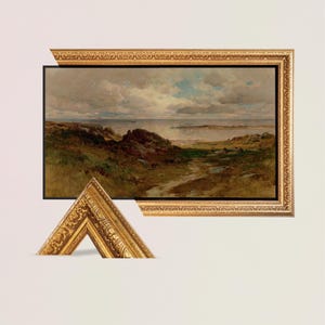 Guldförgylld TV-ram, TV-ram för Samsung Frame TV, kompatibel med TCL, specialanpassad TV-ram, 32 43 50 55 tums utsmyckad ram