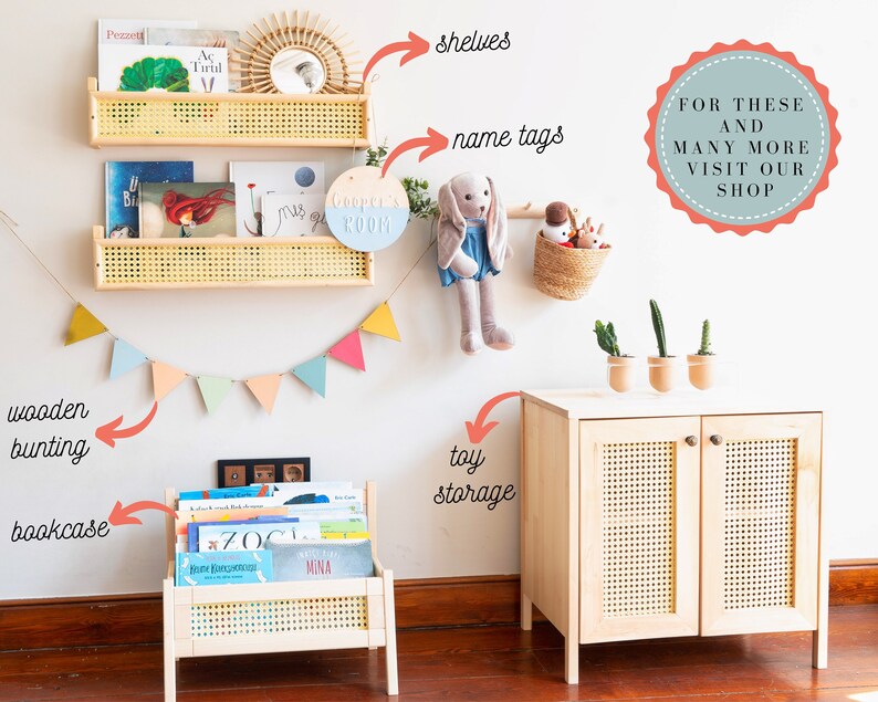 Nursery Room Floating Wall Shelf Montessori Kids Bookshelf Etsy