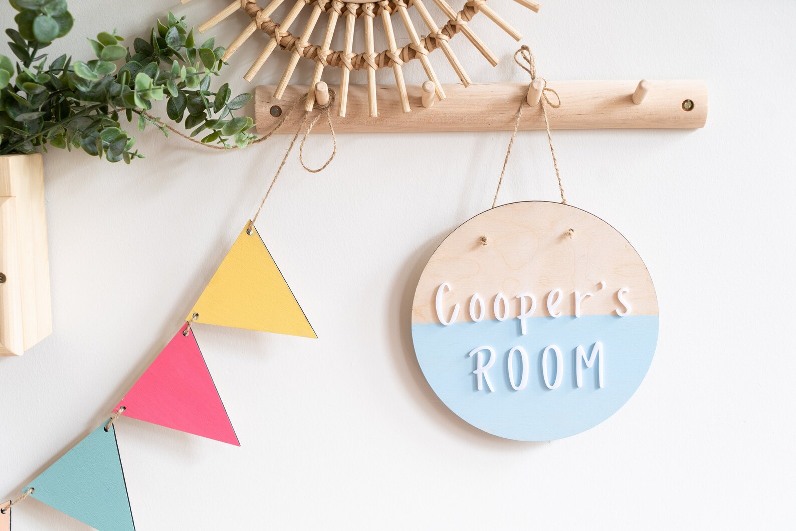 HandPainted Kids Name Tag Custom Baby Name Tag Birth Name Etsy