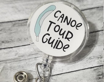 Cooter Canoe Badge Reel: Funny Nurse Retractable Badge