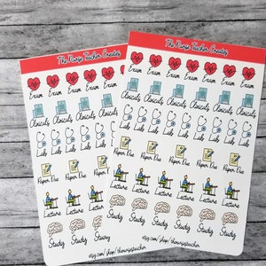 Nursing School Planner Sticker  / Nursing Student Stickers / Nursing Clinicals / Clinicals / School Planner / Happy Planner / Erin Condren