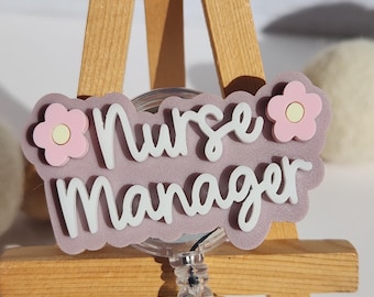 Nurse Manager Badge Reel | Acrylic ID Holder