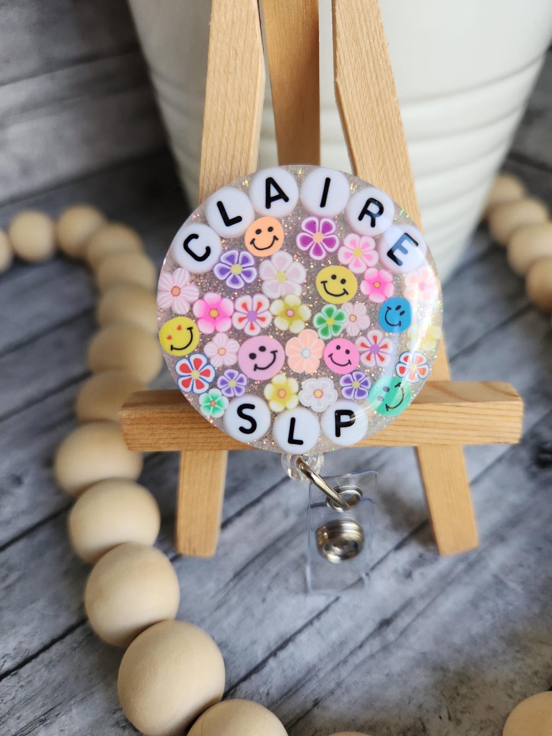 Slp Ribbons Custom SLP Badge Reel, Speech Language Pathologist Gift, Customized ...
