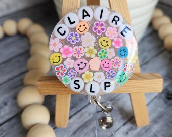 Custom SLP badge reel, speech language pathologist gift, customized badge reel, SLP gift, personalized badge reel, speech therapy, work ID