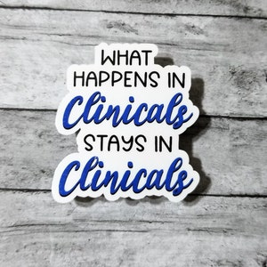 Clinicals Code Sticker: Funny Nursing Student Laptop Decal