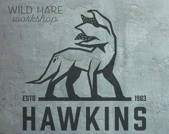 Archivo SVG de Stranger Things, archivo digital de corte, Demogorgan, Dart, D'Artagnan, Demodog, Hawkins, Indiana