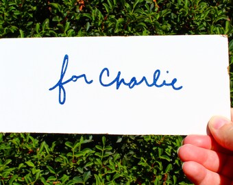 For Charlie Cursive Decal Bumper Sticker