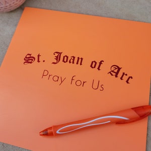 St. Joan of Arc Decal Bumper Sticker for Catholic, Christian, Baptism, First Communion, Confirmation, Water Bottle, Laptop, Notebook Planner
