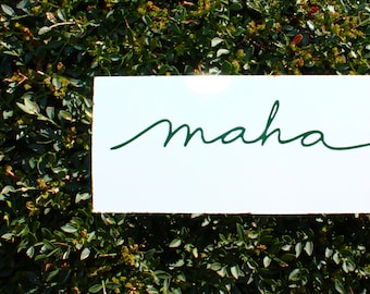 MAHA Cursive Decal for Make America Healthy Again, Conservative, Republican, Car, Truck, Jeep, MAGA Cursive Decal, Donald Trump, RFK Jr.