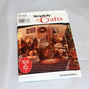 Simplicity Crafts 8154 Teddy Bears with Furniture Craft Pattern Family Albums by Elaine Heigl