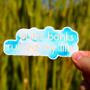 OBX Ruined My Life Sticker for Outer Banks fan, TV, JJ Maybank, John B, Beach, Surf, North Carolina, Water Bottle, Laptop, Notebook, Planner