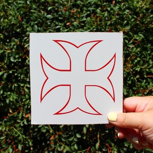 Templar Cross Decal, Bumper Sticker, Catholic, Christian, Baptism Gift, Confirmation Gift, Water Bottle, Laptop, Notebook, Planner