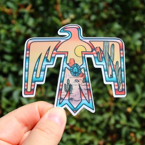 Southwestern Thunderbird Sticker for Laptop, Water Bottle, Notebook, Planner, Gift