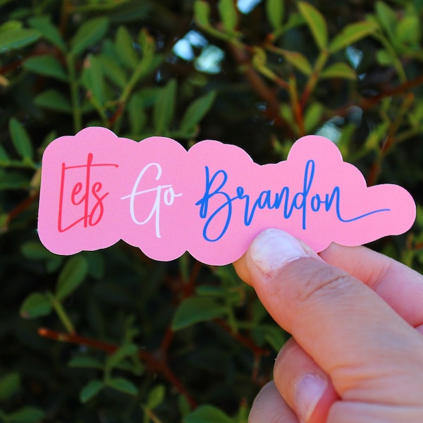 Lets Go Brandon Sticker Red-RWB for Republican, Water bottle, Laptop, Notebook, Planner, Gift for Women
