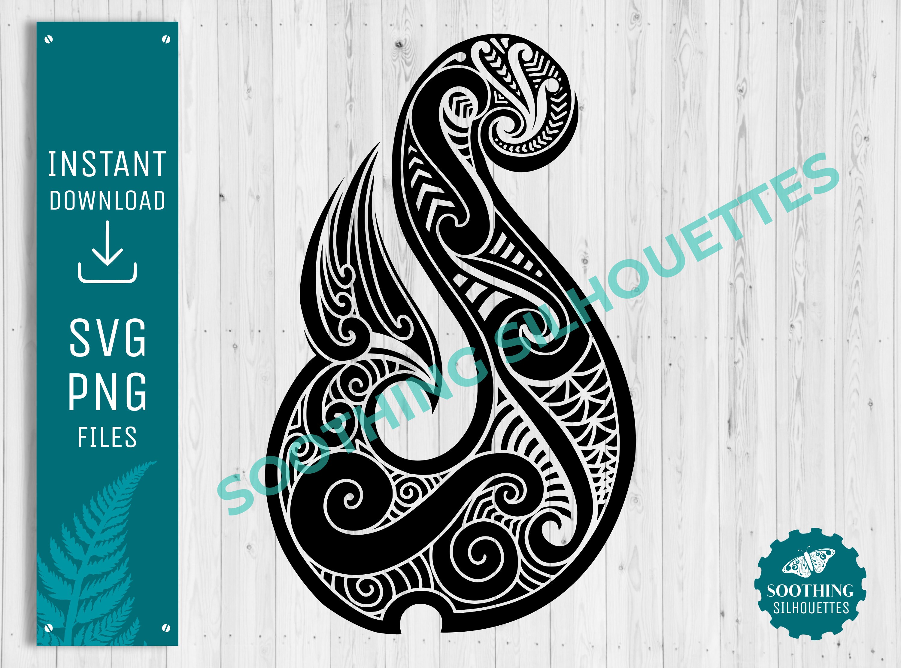 Maori Svg Hei Matau Svg Maori Fish Hook Symbol Prosperity Etsy