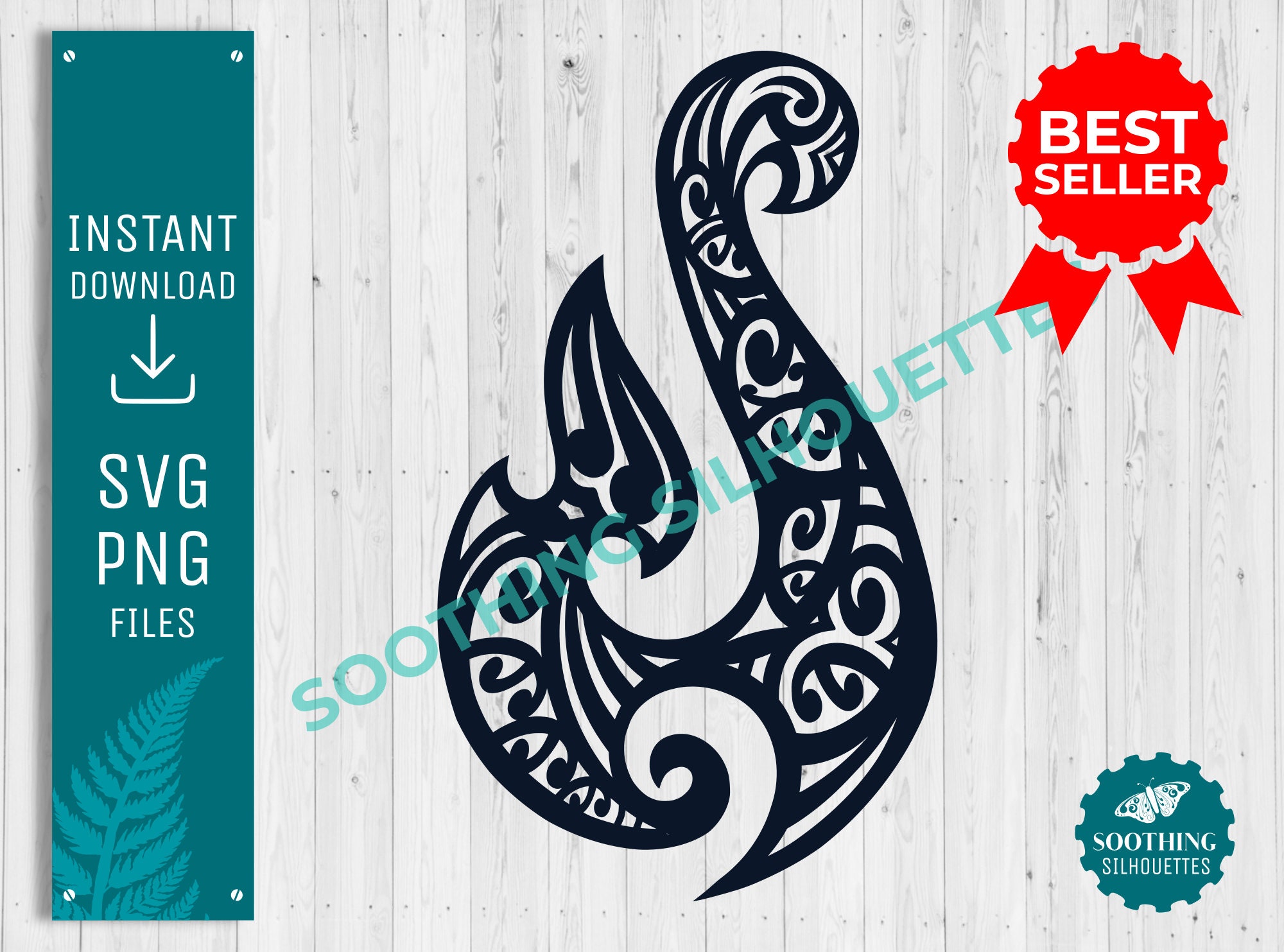 Maori Svg Hei Matau Svg Maori Fish Hook Symbol Prosperity Etsy