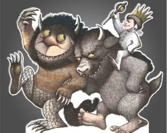 36" Where the Wild Things are foamcore cutout with easel, Party Signs, Cutout, Standee