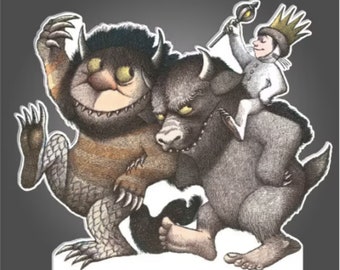 24" Where the Wild Things Are coroplast cutout with easel, Party Signs, Cutout, Standee