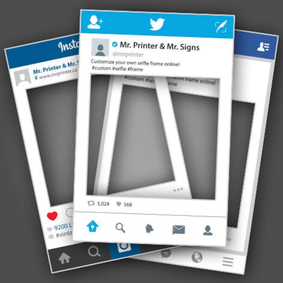 Selfie Frame Cutout Prop Party Prop Etsy