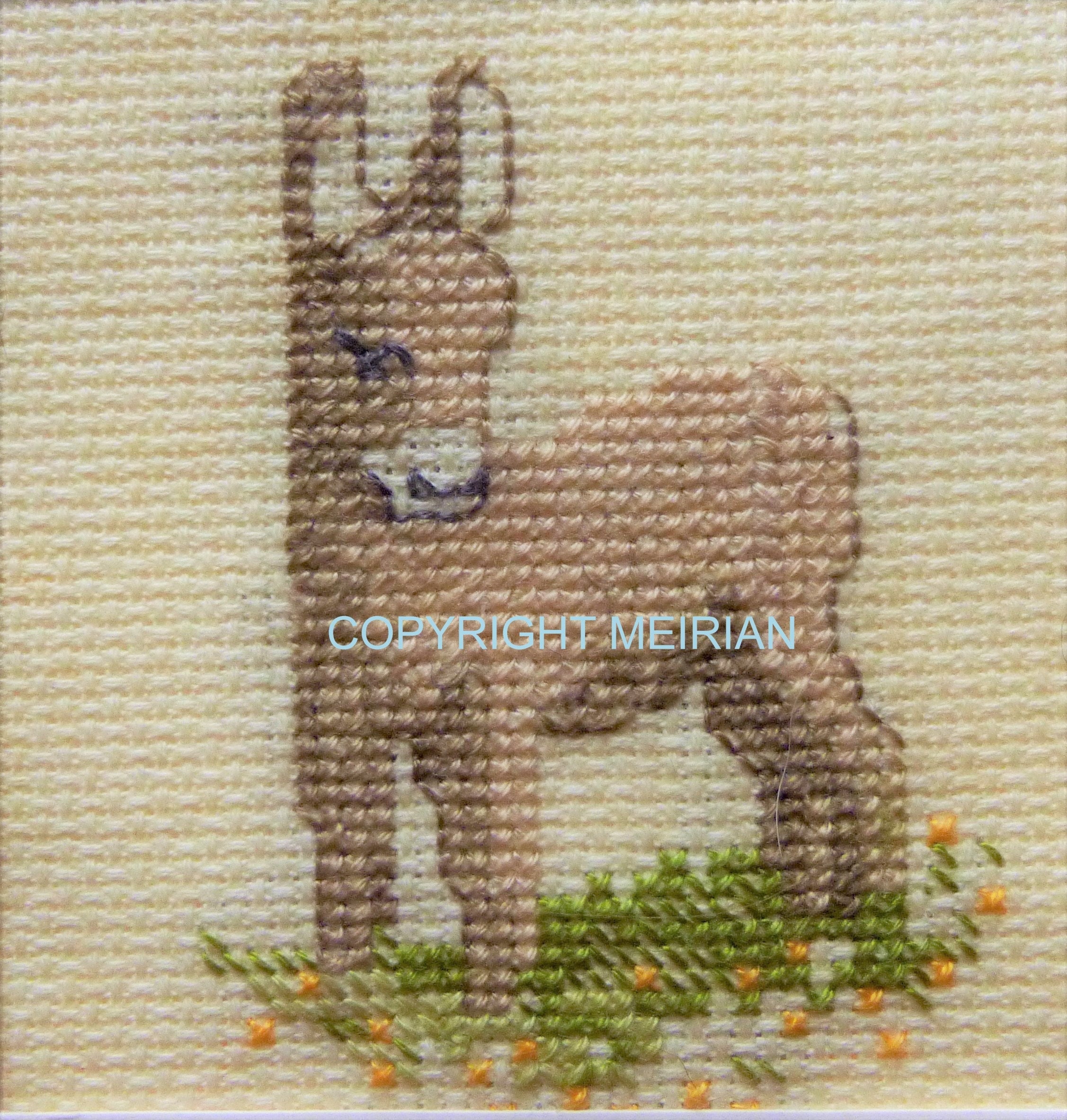 Donkey Cross Stitch Card Kit Etsy