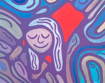 Water Neon - 16 in x 20 in