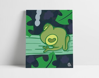 Green frog - Print 8x10 in