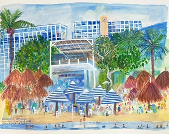Playa azul desde el mar, un 2 de Enero de 2026. La Guaira, Venezuela.