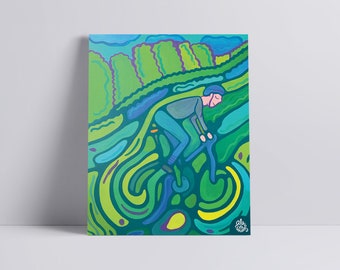 Riding a bicycle is the best 8x10