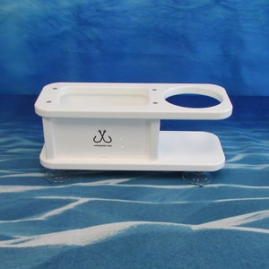 APF Marine Single Beverage Cup Holder w Storage Box Catch All