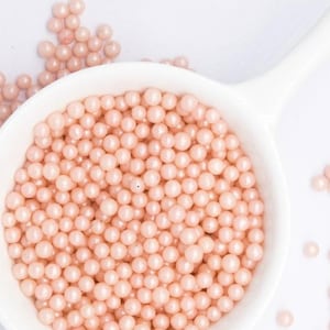 Srpinkles- 4MM Edible Pale Pink Pastel Pearl Beads,  Cake Decorating, Cupcake Decorating, Baking, Cookie Sprinkles