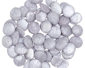 Silver Confetti Quins!  Edible Sprinkles, Cake Decorating, Cupcake, Donut, Cake Pops, Baking Decor