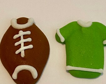 Football layons, Football party, Edible foodball decorations, 3 of each shape for a total of 12, Cake Decorating, Cupcake Decorating, Baking