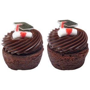 Edible Sugar Cap and Scroll Layon, Sugar Topper, Graduation Decoration, Cupcake, Cake, Donut, Cake Pop