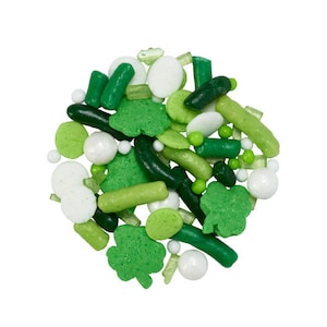 Edible Multi Color/Green Shamrock Sprinkles! St. Patrick&#39;s Day! Cake Decorating, Cupcake Decorating, Quins, Sprinkle Mix, Baking