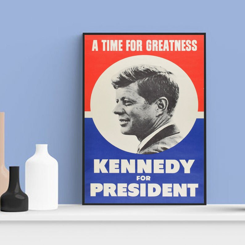 Discover JFK Kennedy Presidential Election Vintage Poster