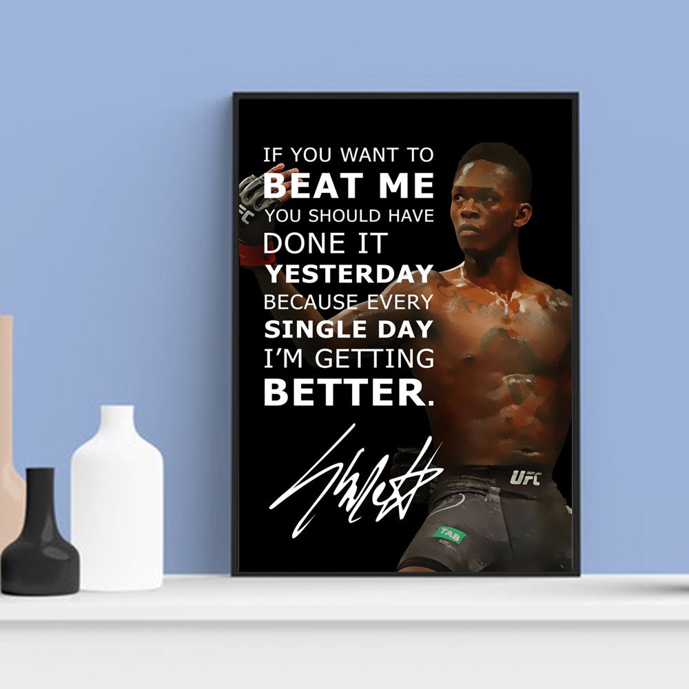 Discover Israel Adesanya Quote Poster
