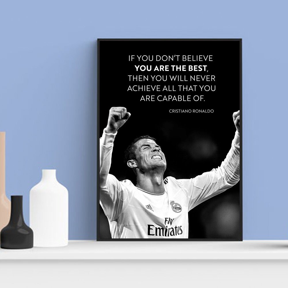 Cristiano Ronaldo Poster Zitat Poster Geschenk poster Etsy