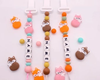 Personalized Pacifier Holders ( Foxs )