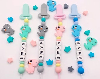 Personalized Pacifier Holders ( Dinos )