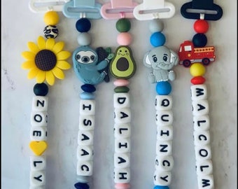 Personalized Pacifier Clip Holders