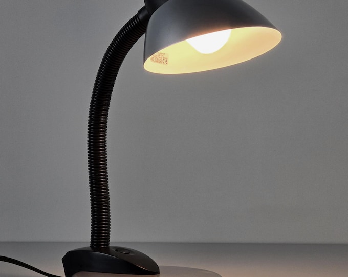 1980s Postmodern Industrial HAPPYLIGHT Gooseneck Desk Lamp - Retro Table Lamp - Holland.