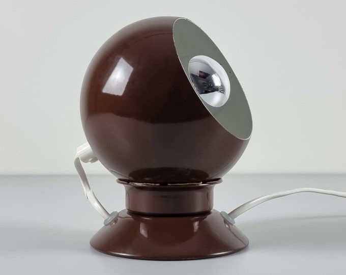 Space Age Design - Vintage ABO RANDERS Magnetic Globe Desk Lamp With Removable Lamp Shade - Designed By Benny Frandsen - Denmark, 1970s.