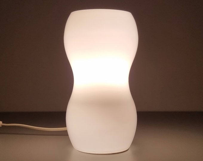 Contemporary Design - Vintage IKEA Kvintant B9612 Handmade White Glass Table Lamp - Handmade Mood Light  - Holland, 1999.