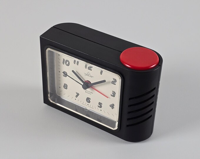 Postmodern Design - Vintage PETER Plastic Table Alarm Clock - Vintage Home Decor - Germany, 1980s.