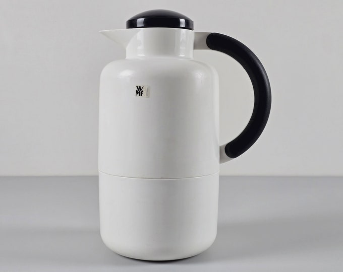 Postmodern Design - Vintage WMF Thermo Plus Vacuum Flask - Memphis Design Hot Cold Thermal Carafe - Germany, 1980s.