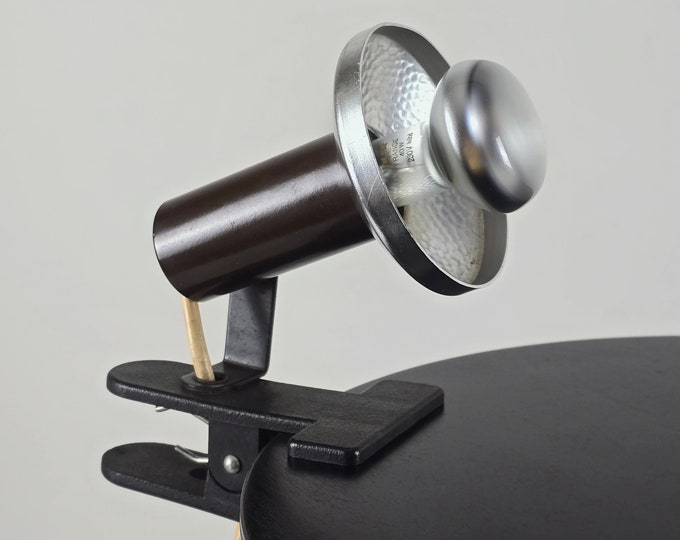 Mid Century Modern - Vintage Clamp Table Lamp, Clip-On Desk Spot Light - Holland, 1960s.
