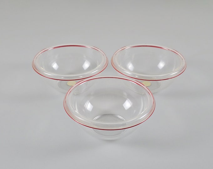 Space Age Design - Vintage Set Of 3 GUZZINI Happy Hour Acrylic Bowls - Vintage Plastic Kitchenware - Italy, 1970s.
